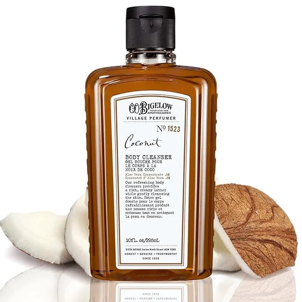 C.O. Bigelow Coconut Body Cleanser, Village Perfumer Moisturizing Gentle Body Wash for Men & Women with Aloe Vera, Sodium ...
