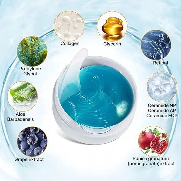 Hydrogel Eye Patches,Hydrogel Under Eye Masks for Dark Circles,Anti Wrinkle Treatment,Under Eye Gel Pads,Eye Mask for Puff...