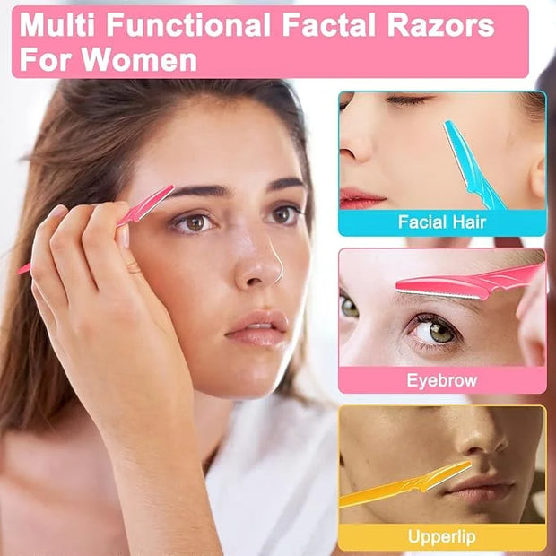 NICEMOVIC 66 Pcs Dermaplane Razor for Women Face, Eyebrow Razors and Face Razors for Women and Men, Multipurpose Facial an...