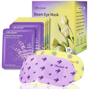 Serfeymi 10 Packs Steam Eye Masks Relieve Eye Fatigue, Hot Compress Self Heating Warm Eye Mask, Disposable Eye SPA Heated ...