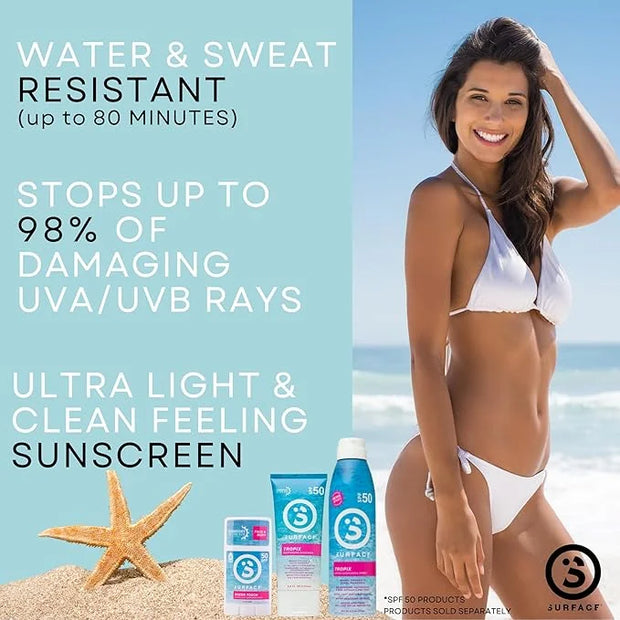 Surface TROPIX Sheer Touch Sunscreen Lotion-Oxybenzone, Octinoxate & Octisalate FREE - Hawaii 104 Reef Act Compliant – Wat...
