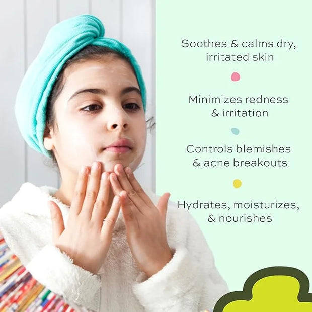 Face Moisturizer with Hyaluronic Acid Face Cream for Kids - Facial Cream & Gentle Moisturizer with Strawberry Extract & Vi...