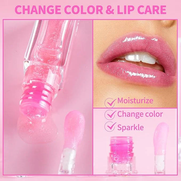 2pc Magic Color Changing Lip Oil,