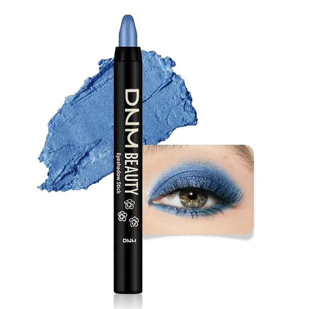 evpct Royal Blue Shimmer Cream Eye Shadow Brightener Sticks Set for Eyes, Blue Shimmery Matte Pencil Eye shadow Applicator...