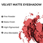 Erinde Single Red Matte Eyeshadow Palette, High Pigmented Eye Shadow Powder, Long Lasting, Ultra-Blendable, Intense Color ...