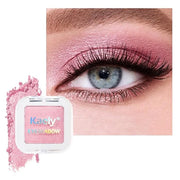 Kaely Pressed Single Eyeshadow Makeup, Pink Shimmer Highly Pigmented Monochrome Eye Shadow Palette, Waterproof Neutral Pow...