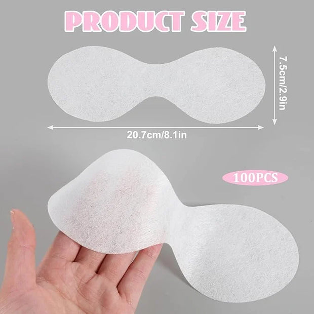 100 Pcs Disposable Non Woven Eye Care, Cotton Sheet Eye Mask Hygienic Eyelid Sheets, Clear Facials Patch Eye Pads For Dry ...