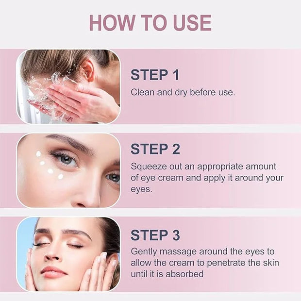 Temporary eye tightening cream, instantly reduces eye bags and dark circles, daily anti-aging, eye cream quickly repairs w...