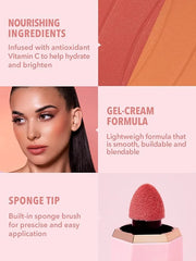 SHEGLAM Color Bloom Dayglow Liquid Blush Makeup for Cheeks Shimmer Finish - Love Cake - Product Image
