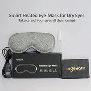 Heated Eye Mask for Dry Eyes, ingeware Eyes Heating Pad with Temperature Timer Control Warm Eyes Compress (Dark Grey) - Pr...