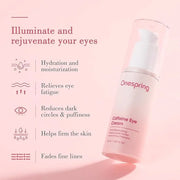 Eye Cream, Caffeine Eye Cream for Puffiness, Wrinkles, Fine Lines, Dark Circles Undereye Treatment for Women & Men, Daily ...