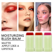Cream Blush Sticks for Cheeks Gift Set with Makeup Sponges,Lightweight Solid Makeup Blush Stick,Waterproof Cheek Blusher M...