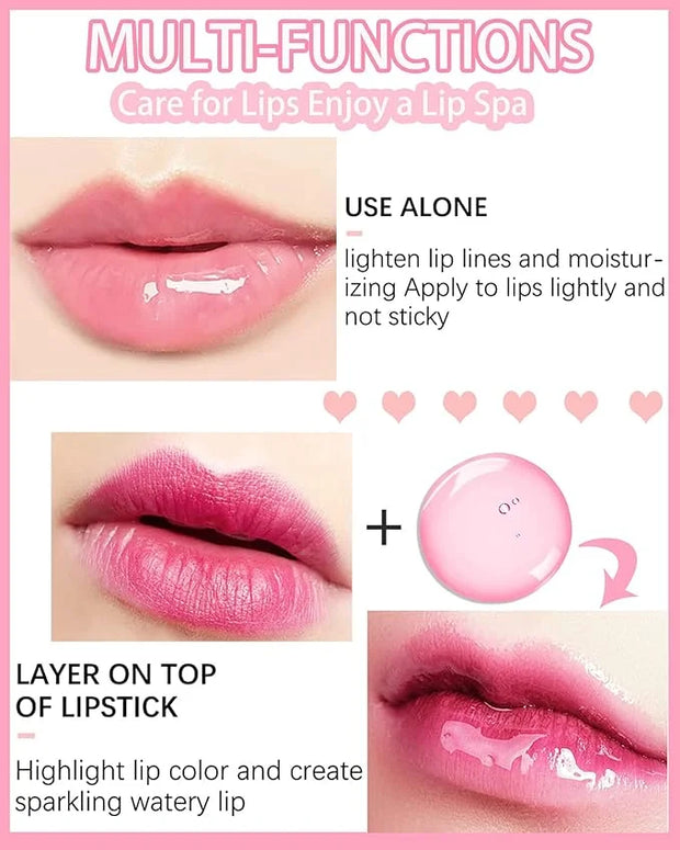 Hydrating Plumping Lip Glow Oil,Shine Tinted Lip Gloss,Glow Reviver Lip Oil,Long Lasting Moisturizing Clear Lip Plumper Oi...
