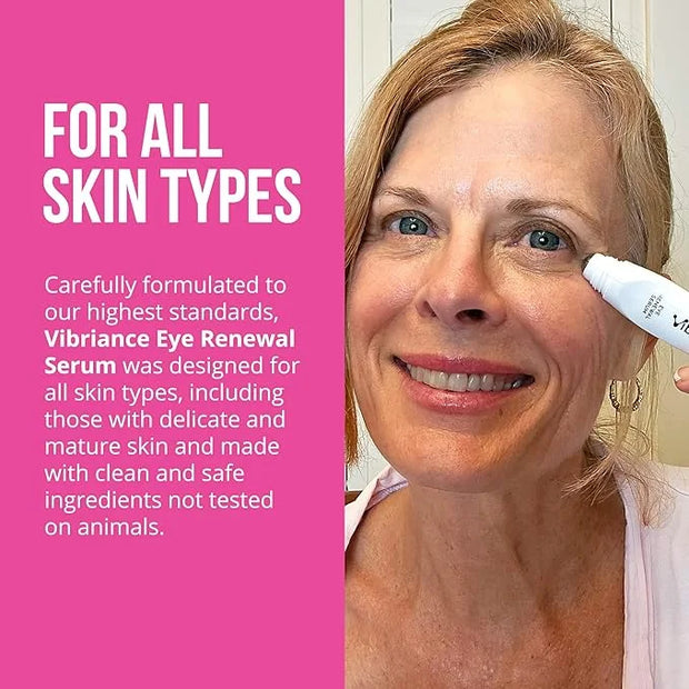 Vibriance Eye Renewal Serum - Dark Circles and Puffiness Treatment - Caffeine Formula for Reducing Bags - Product Image