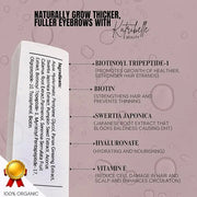 Eyebrow Growth Serum - Naturally Boost Regrowth for Longer, Thicker, Fuller-Looking Brows - Gentle & Effective Enhancing F...