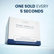 Clean Skin Club Clean Towels XL™, 100% USDA Biobased Face Towel, Disposable Face Towelette, Eczema Association Accepted, M...