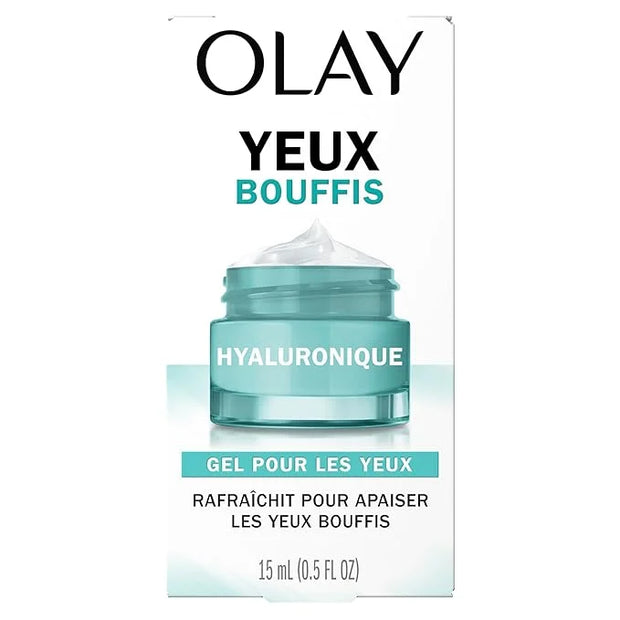 Olay Hyaluronic + Peptide 24 Gel Eye Cream, Fragrance-Free, 0.5oz (15 mL) - Product Image