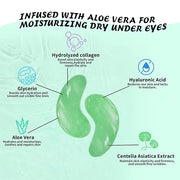 Under Eye Patches (30 Pairs), Aloe Vera Eye Masks for Dark Circles Puffy Eyes Undereye Bags, Collagen Eye Patches for Repa...