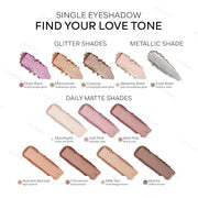 KYDA Single Glitter Eyeshadow, Pale Champagne Sheer Glow Eyeshadow, Ultra-fine Lightweight Powder, Multiuse Blendable Form...
