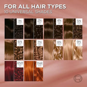 L’Oreal Paris Excellence Universal Nudes Permanent Hair Color, Ammonia Free Hair Dye for Gray Hair Coverage, 5N Natural Br...