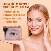 Turmeric + Vitamin C Booster Eye Cream, Brightening and Hydrating Eye Cream, Dark Circle Relief, Elasticity Treatment, Gen...