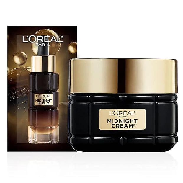 L'Oreal Paris Age Perfect Anti-Aging Midnight Cream, Reduce Wrinkles & Firm 1.7oz + Serum Sample - Product Image