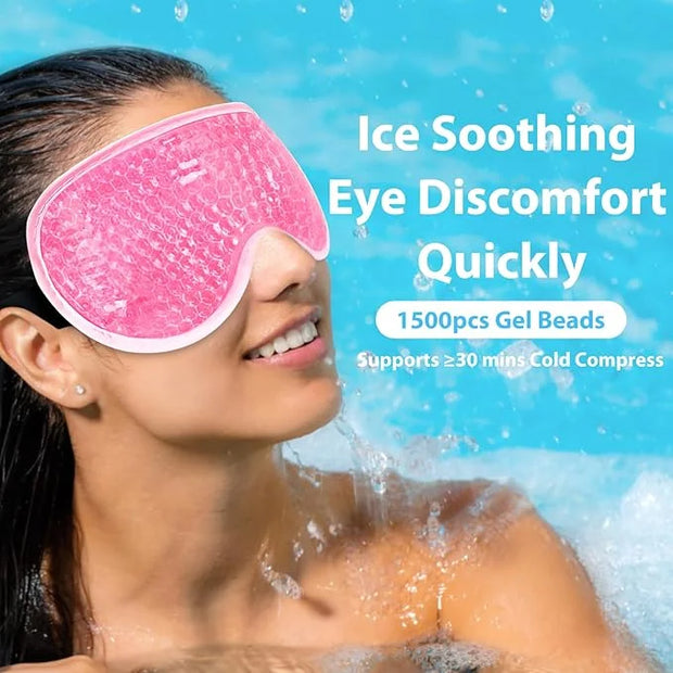 BeeVines Gel Eye Mask, 2 Pack Cooling Ice Masks for Puffy Eyes for Men & Women, Cold & Warm Compress for Post Surgery, Puf...