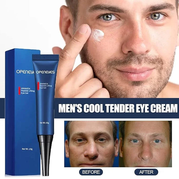 AKARY Awaken Peptide Depuffing Eye Gel, OPENEYES Lifts Firming Eye Tightener, Men's Moisturizing Eye Cream Hydrating Eye G...