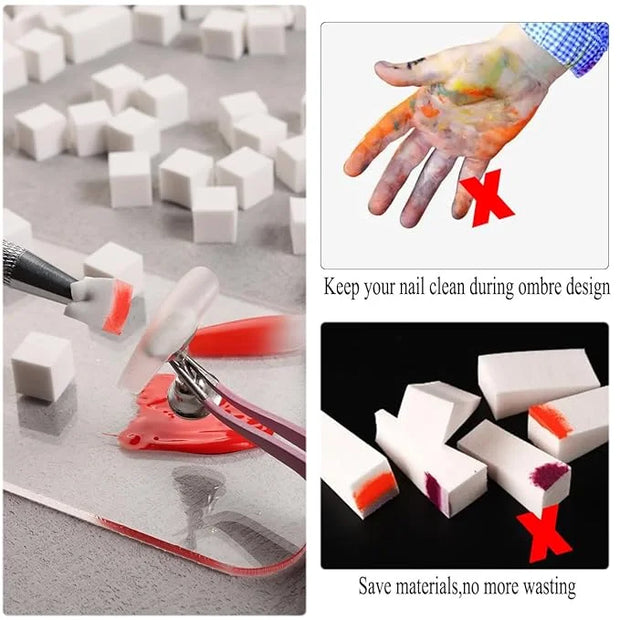 100Pcs Soft Nail Sponges for