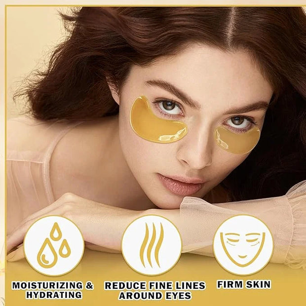 30PCS Lip Mask & Under Eye Mask Pink Lip Masks 24k Gold Eye Mask Patches for Puffy Eyes Effectively Moisturizing Lip & Eye...