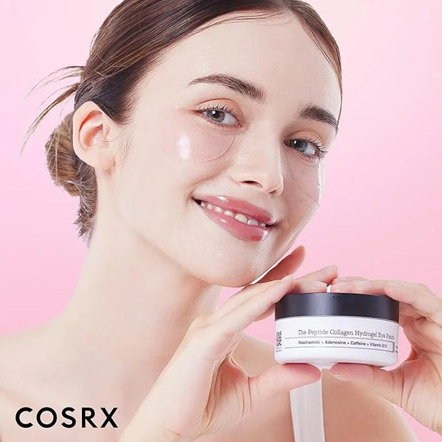 COSRX Under Eye Mask, Peptide Collagen Hydrogel Eye Patch for Puffy Eyes and Dark Circles, 60 Under Eye Patches, Korean Sk...