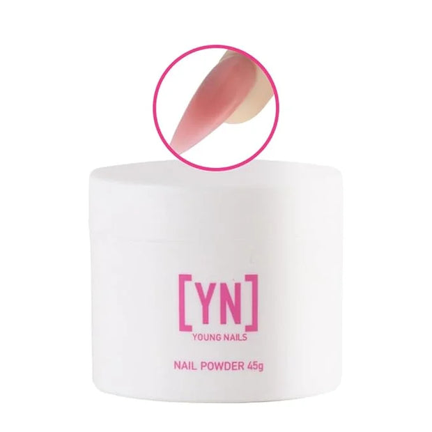 Young Nails Acrylic Cover Powder - Self-Leveling Acrylic Nail Powder, Clear Nude Pink White Acrylic Powder for Nail Extens...