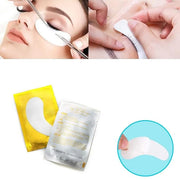 100 Pairs Set Under Eye Pads, Comfy and Cool Under Eye Patches Gel Pad for Eyelash Extensions Eye Mask Beauty Tool (Gold) ...