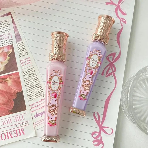 Flower Knows Violet Strawberry Rococo Glowy Lip Gloss-Moisturizing Tinted Lip Oil-Hydrating Lip Makeup for Girls&Women-Veg...