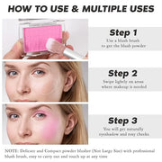 Coral Blush Powder Blush for Cheeks with Brush, Matte Blush Palette Blush Powder Face Blusher, Natural Blendable Formula S...