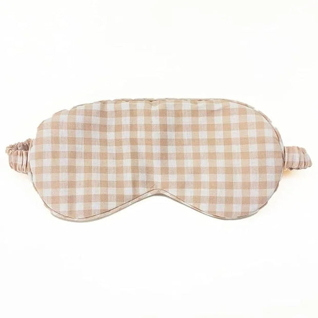 Linen Eye Mask for Girls,Travel Breathable Sleep Mask,Adjustable Strap, Hypoallergenic, Cooling with Travel Bag Gift Packa...