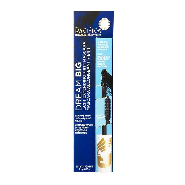 Pacifica Dream Big Mascara – Black Magic 7-in-1 Lash Extending Mascara, Twist-Adjust Brush for Length & Volume, Lash Serum...