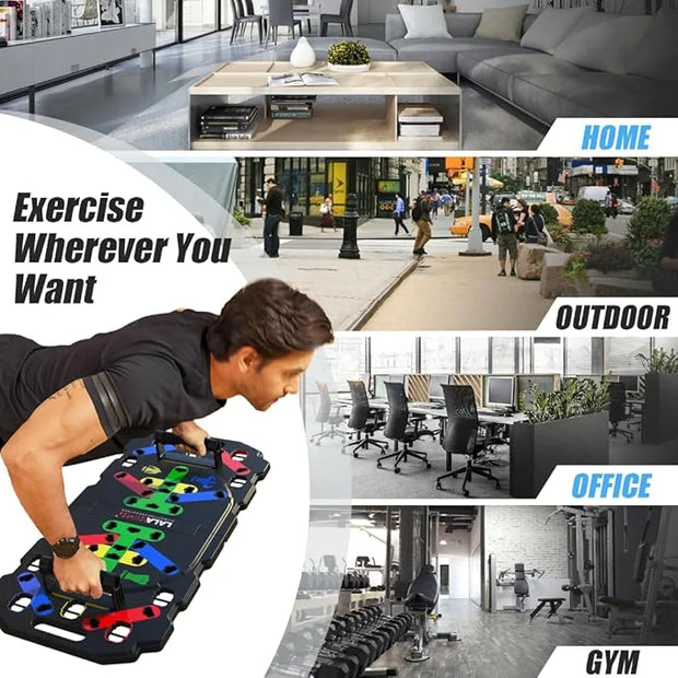 Indoor Fitness Artifact!Exclusive Multi-Purpose Push-Up Stand Plank Trainer - Product Image