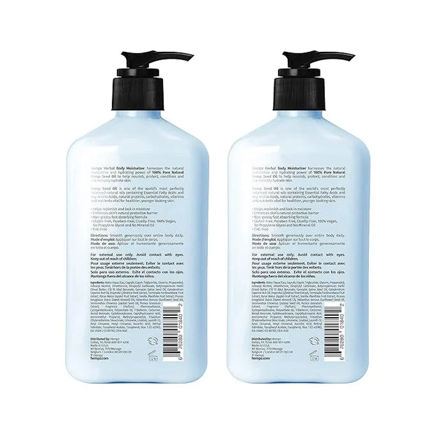Hempz Triple Moisture Herbal Whipped Body Crème Lotion Moisturizer, 17 Fl Oz (Pack of 2) - Product Image