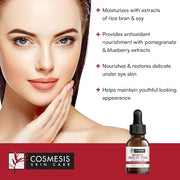 Advanced Under Eye Serum with Stem Cells - Reduce Wrinkles, Moisturize & Nourish - Pomegranate, Blueberry & Seaweed Extrac...