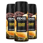 AXE Fine Fragrance Collection Premium Deodorant Body Spray for Men Golden Mango 3 Count With 72H Odor Protection and Fresh...