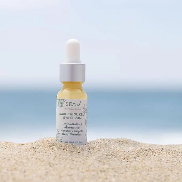 Bakuchiol Kelp Eye Serum Plant-Based Skincare Naturally Boosts Under Eye Glow Targets Deep Wrinkles & Supports Smooth Skin...