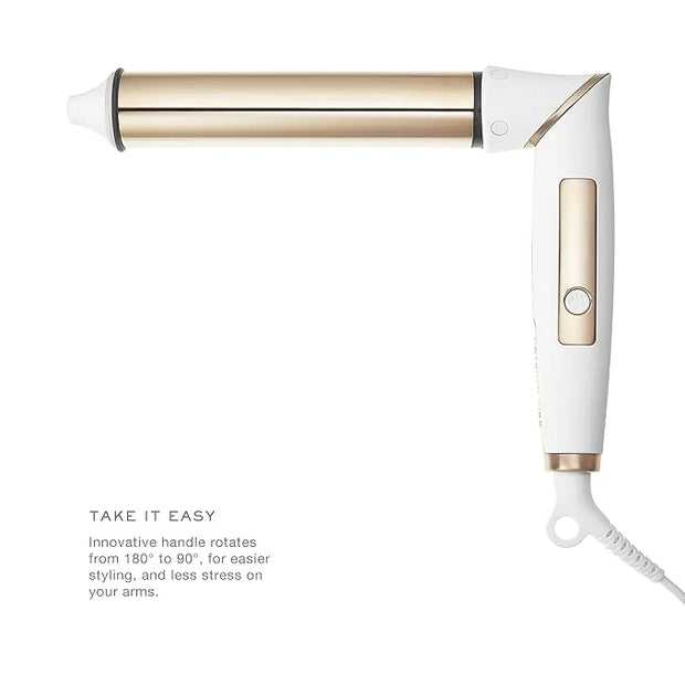 Kristin Ess Hair 1 1/4 Inch Rotating Curling Iron Pivot Wand for Beach Waves - Dual Voltage + Auto Shut Off - Long Barrel ...
