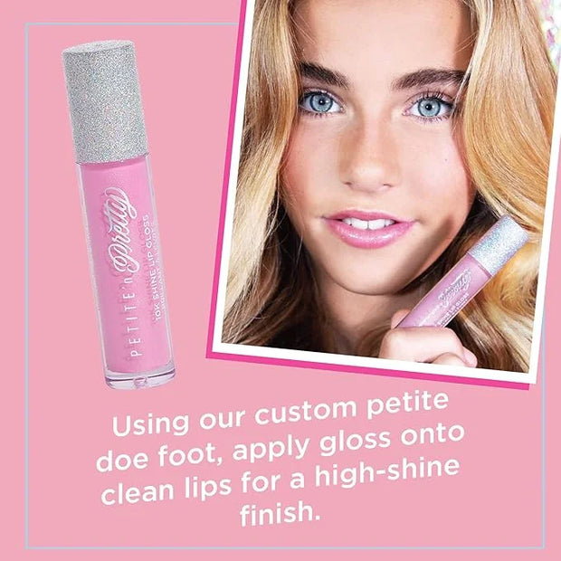 Petite 'N Pretty 10K Shine Lip Gloss for Girls (Gia Pink) - Makeup for Kids, Tweens, Teens - High Shine, Soft, Hydrating, ...