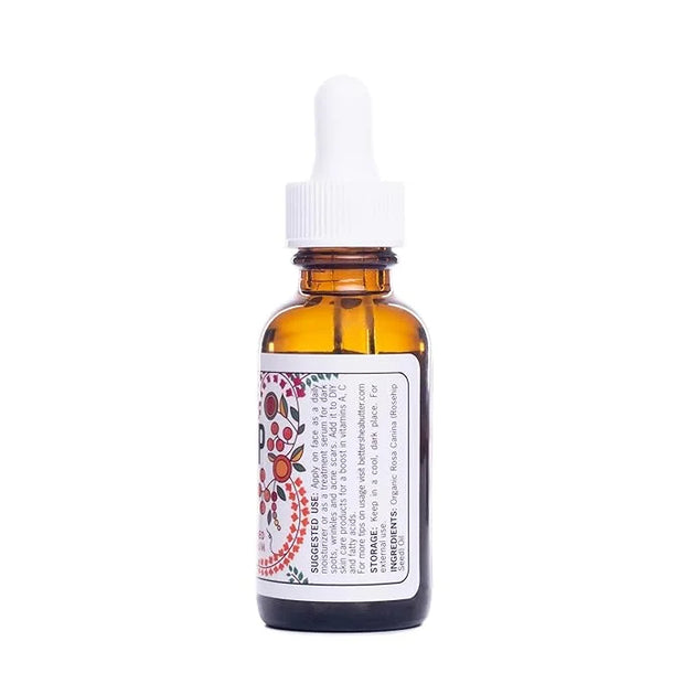 Better Shea Butter Organic Rosehip Oil | Rose hip oil for Face | Face Oil for Gua Sha Massage | Cold Pressed, 100% Pure | ...