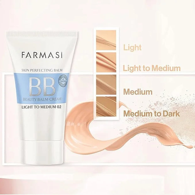 FARMASi Make Up BB Cream Beauty Balm, Full-Coverage Foundation, Concealer, Moisturizer BB Cream for All Skin Types, 1.7 fl...