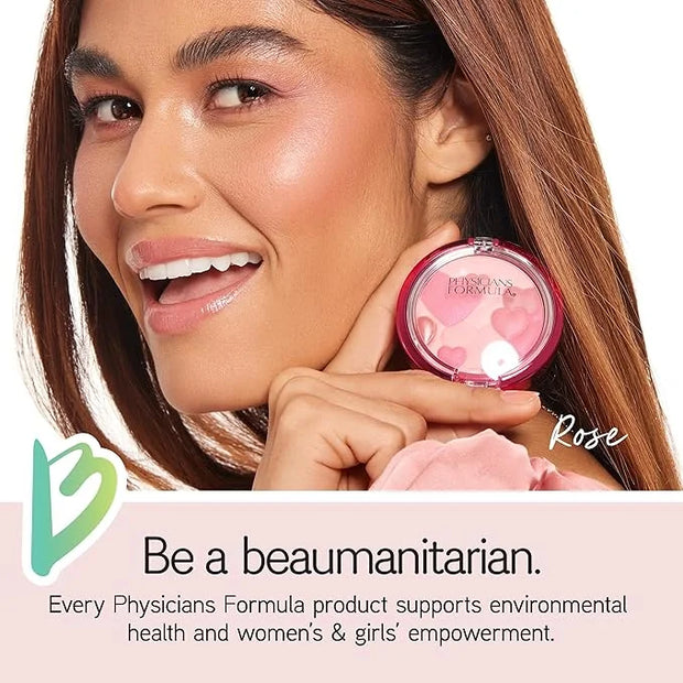 Physicians Formula Happy Heart Glow & Mood Boosting Blush, Natural, Dermatologist Tested - Rose - Product Image