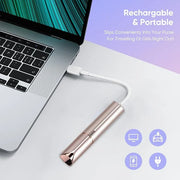 Facial Hair Remover for Women, Painless Womens Facial Hair Remover with 2 Replacement Heads, Lipstick-Sized, USB Rechargea...