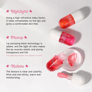 Lip Plumper Gloss High-Shine Liquid Lip Plumping Color, Long-Lasting Plumper Pout, Moisturizing, Non-Sticky With Natural G...