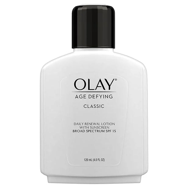 Face Moisturizer by Olay, Age Defying Classic Daily Renewal Lotion, With Sunscreen, Classic,4 oz - Product Image